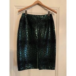 French Connection fast croc flock sequin pencil skirt
